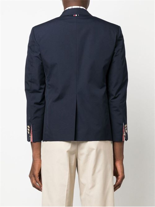 Single-breasted cotton jacket THOM BROWNE | MJC328E04502415